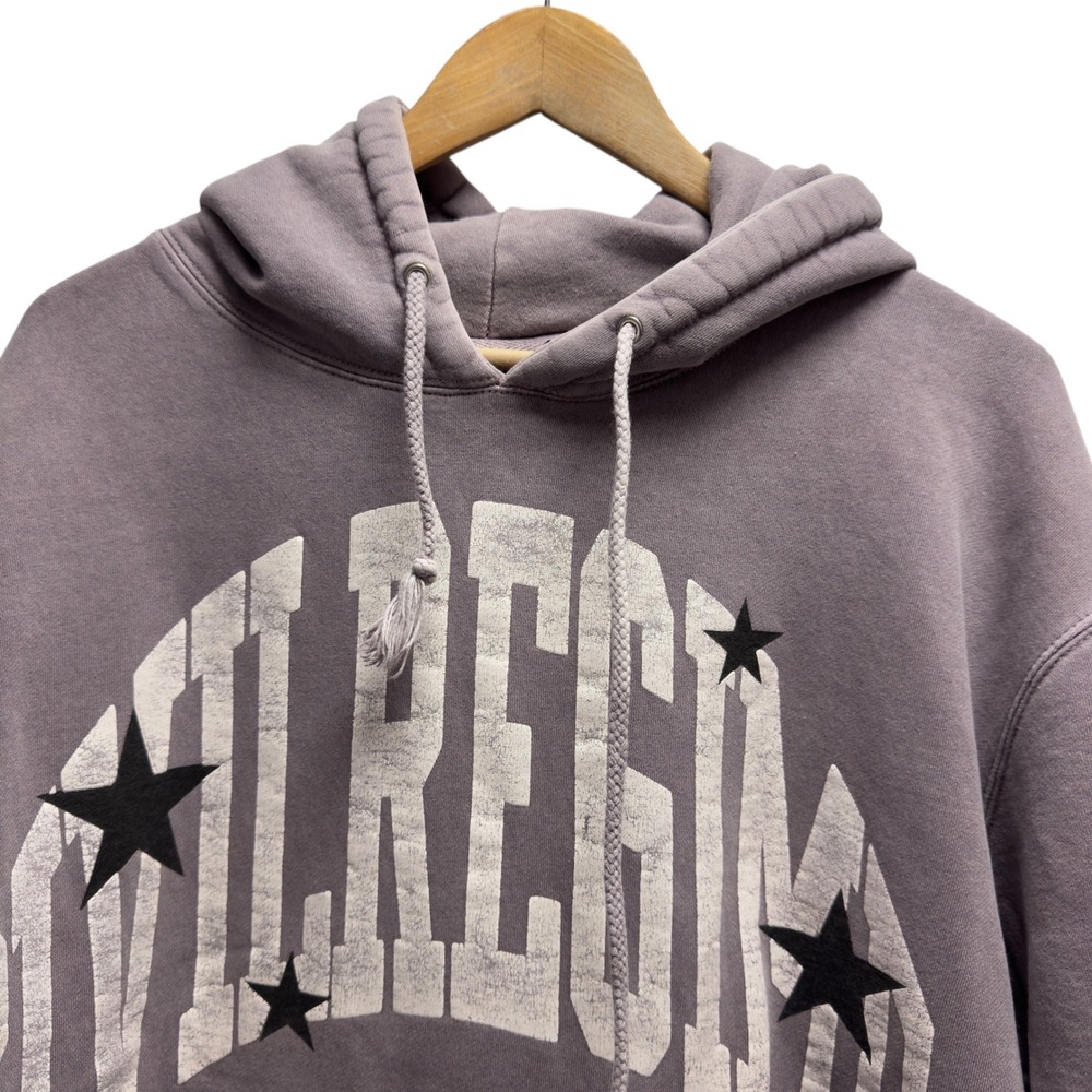 Civil Regime Men's Size Large Purple Graphic Hoodie Sweatshirt Stars Streetwear